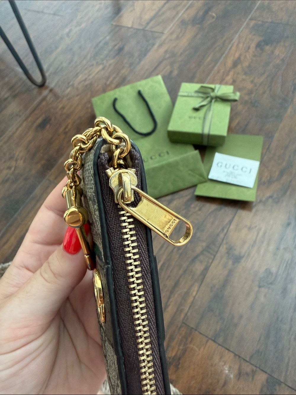 Gucci GG Supreme Canvas Ophidia Key Pouch - Picture 4 of 13
